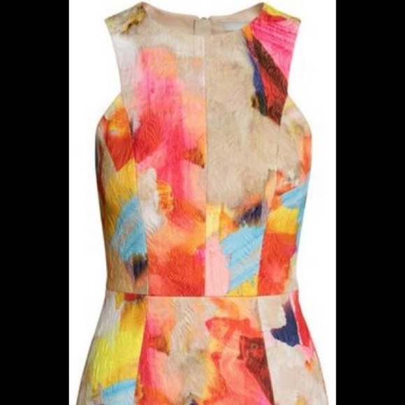 H&M Multicolored Abstract Colorful Sleeveless Dress Size 8 - Picture 2 of 2
